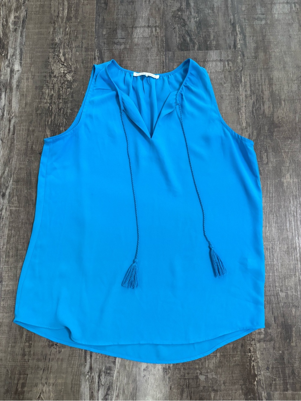 Violet & Claire Turquoise Tassel Tie Sleeveless Camisole